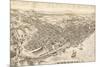 Newburgh, New York - Panoramic Map-Lantern Press-Mounted Art Print