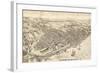 Newburgh, New York - Panoramic Map-Lantern Press-Framed Art Print