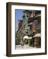 Newbury Street, Boston, Massachusetts, New England, USA-Amanda Hall-Framed Photographic Print