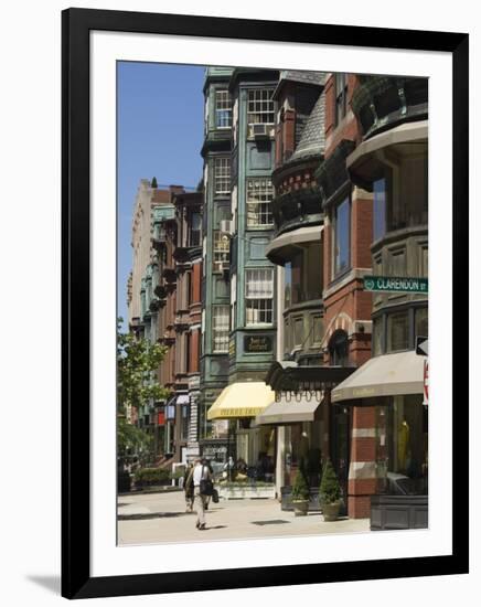 Newbury Street, Boston, Massachusetts, New England, USA-Amanda Hall-Framed Photographic Print