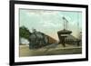 Newburyport, Massachusetts - Boston and Maine Railway Station-Lantern Press-Framed Premium Giclee Print