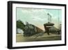 Newburyport, Massachusetts - Boston and Maine Railway Station-Lantern Press-Framed Art Print