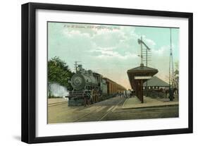 Newburyport, Massachusetts - Boston and Maine Railway Station-Lantern Press-Framed Art Print