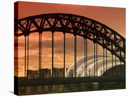 Newcastle and Gateshead, Tyne Bridge and the Sage, Tyne and Wear, England, UK-Alan Copson-Stretched Canvas