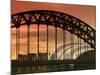 Newcastle and Gateshead, Tyne Bridge and the Sage, Tyne and Wear, England, UK-Alan Copson-Mounted Photographic Print