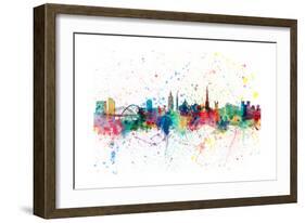 Newcastle England Skyline-Michael Tompsett-Framed Art Print