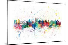 Newcastle England Skyline-Michael Tompsett-Mounted Art Print