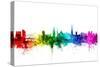 Newcastle England Skyline-Michael Tompsett-Stretched Canvas