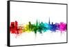 Newcastle England Skyline-Michael Tompsett-Framed Stretched Canvas