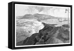 Newcastle, from Nobby's Head, New South Wales, Australia, 1886-null-Framed Stretched Canvas