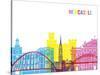 Newcastle Skyline Pop-paulrommer-Stretched Canvas