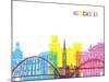 Newcastle Skyline Pop-paulrommer-Mounted Art Print