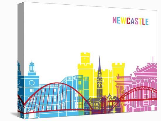 Newcastle Skyline Pop-paulrommer-Stretched Canvas