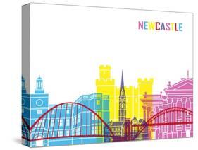 Newcastle Skyline Pop-paulrommer-Stretched Canvas