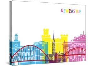 Newcastle Skyline Pop-paulrommer-Stretched Canvas