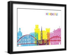 Newcastle Skyline Pop-paulrommer-Framed Art Print