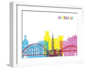 Newcastle Skyline Pop-paulrommer-Framed Art Print