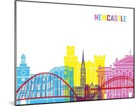 Newcastle Skyline Pop-paulrommer-Mounted Art Print