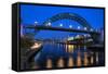 Newcastle Tyne Bridge-KevTate999-Framed Stretched Canvas