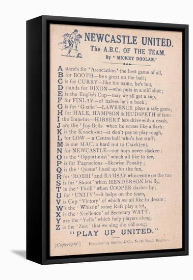 Newcastle United: the A.B.C. of the Team, 1919-20-null-Framed Stretched Canvas