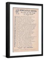 Newcastle United: the A.B.C. of the Team, 1919-20-null-Framed Giclee Print