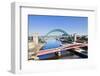 Newcastle Upon Tyne City with Tyne Bridge and Swing Bridge over River Tyne-Neale Clark-Framed Photographic Print