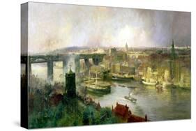 Newcastle Upon Tyne from Gateshead, 1895-Niels Moller Lund-Stretched Canvas
