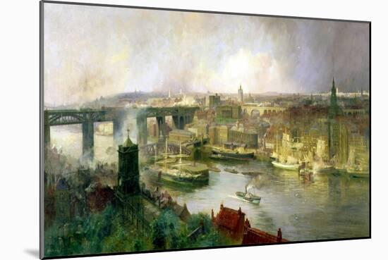 Newcastle Upon Tyne from Gateshead, 1895-Niels Moller Lund-Mounted Giclee Print