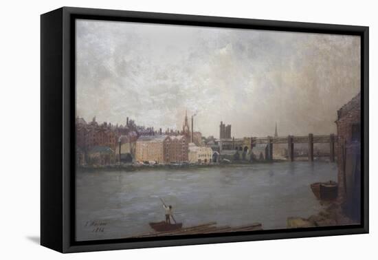 Newcastle Upon Tyne from the South-West, 1884-John Wallace-Framed Stretched Canvas