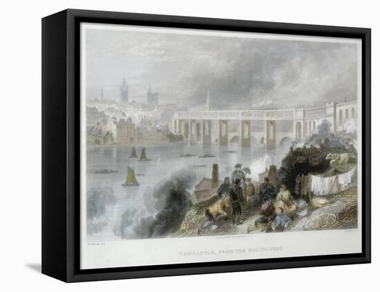 Newcastle-Upon-Tyne from the South-West, C1850-Thomas Abiel Prior-Framed Stretched Canvas