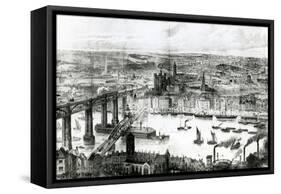 Newcastle Upon Tyne, Illustration from 'The Illustrated London News', July 16th, 1887-Thomas Sulman-Framed Stretched Canvas
