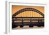 Newcastle Upon Tyne Skyline, Gateshead with the Tyne Bridge over River Tyne, Tyne and Wear-Neale Clark-Framed Photographic Print