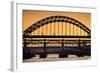 Newcastle Upon Tyne Skyline, Gateshead with the Tyne Bridge over River Tyne, Tyne and Wear-Neale Clark-Framed Photographic Print