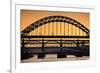 Newcastle Upon Tyne Skyline, Gateshead with the Tyne Bridge over River Tyne, Tyne and Wear-Neale Clark-Framed Photographic Print