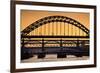 Newcastle Upon Tyne Skyline, Gateshead with the Tyne Bridge over River Tyne, Tyne and Wear-Neale Clark-Framed Photographic Print