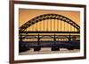 Newcastle Upon Tyne Skyline, Gateshead with the Tyne Bridge over River Tyne, Tyne and Wear-Neale Clark-Framed Photographic Print