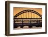 Newcastle Upon Tyne Skyline, Gateshead with the Tyne Bridge over River Tyne, Tyne and Wear-Neale Clark-Framed Photographic Print