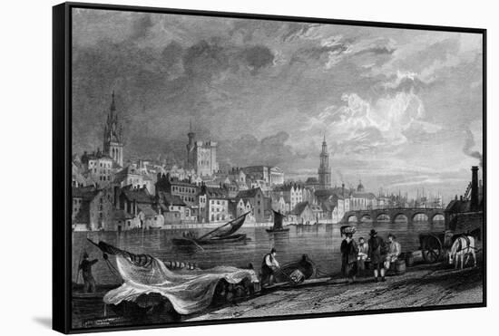 Newcastle Upon Tyne-Thomas Allom-Framed Stretched Canvas