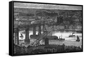 Newcastle Upon Tyne-null-Framed Stretched Canvas