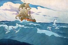 The Coming of the Mayflower in 1620, 1941 (Oil on Canvas)-Newell Convers Wyeth-Giclee Print