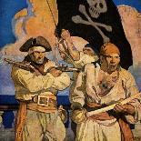 "One more step, Mr. Hands ? and I'll blow your brains out", Illustration from 'Treasure Island-Newell Convers Wyeth-Giclee Print