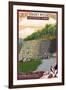 Newfound Gap - Great Smoky Mountains National Park, TN-Lantern Press-Framed Art Print