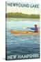 Newfound Lake, New Hampshire - Kayak Scene-Lantern Press-Stretched Canvas