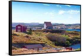 Newfoundland homes near Port Union, Newfoundland and Labrador, Canada-null-Framed Stretched Canvas
