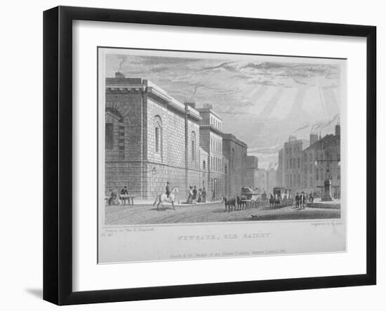 Newgate Prison, Old Bailey, City of London, 1831-R Acon-Framed Giclee Print