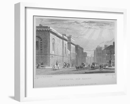 Newgate Prison, Old Bailey, City of London, 1831-R Acon-Framed Giclee Print