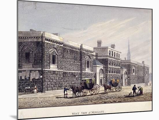 Newgate Prison, Old Bailey, London, C1815-George Shepherd-Mounted Giclee Print