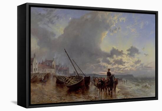 Newhaven, Firth of Forth at Sunset-Keeley Halswelle-Framed Stretched Canvas