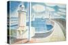 Newhaven Harbour-Eric Ravilious-Stretched Canvas