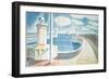 Newhaven Harbour-Eric Ravilious-Framed Premium Giclee Print